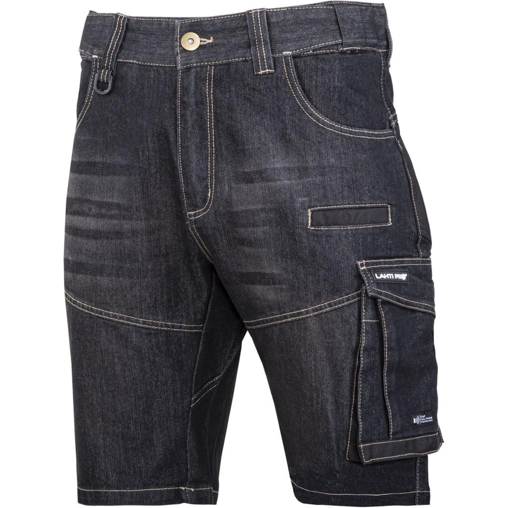 Black Stretch Jeans Shorts With Reinforcement,"",Ce,Lahti