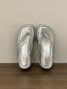 Thick-soled heightened pinch-on flip-flops fairy shoes 2025 new summer outer wear holiday wedge sandals