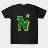 New Minnesota North Stars Black T shirt Size S-4X Casual