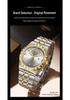 BINBOND Luxury Ultra-Thin Men's Quartz Watch, Rhinestones, Waterproof, Luminous Double Calendar Wristwatch.