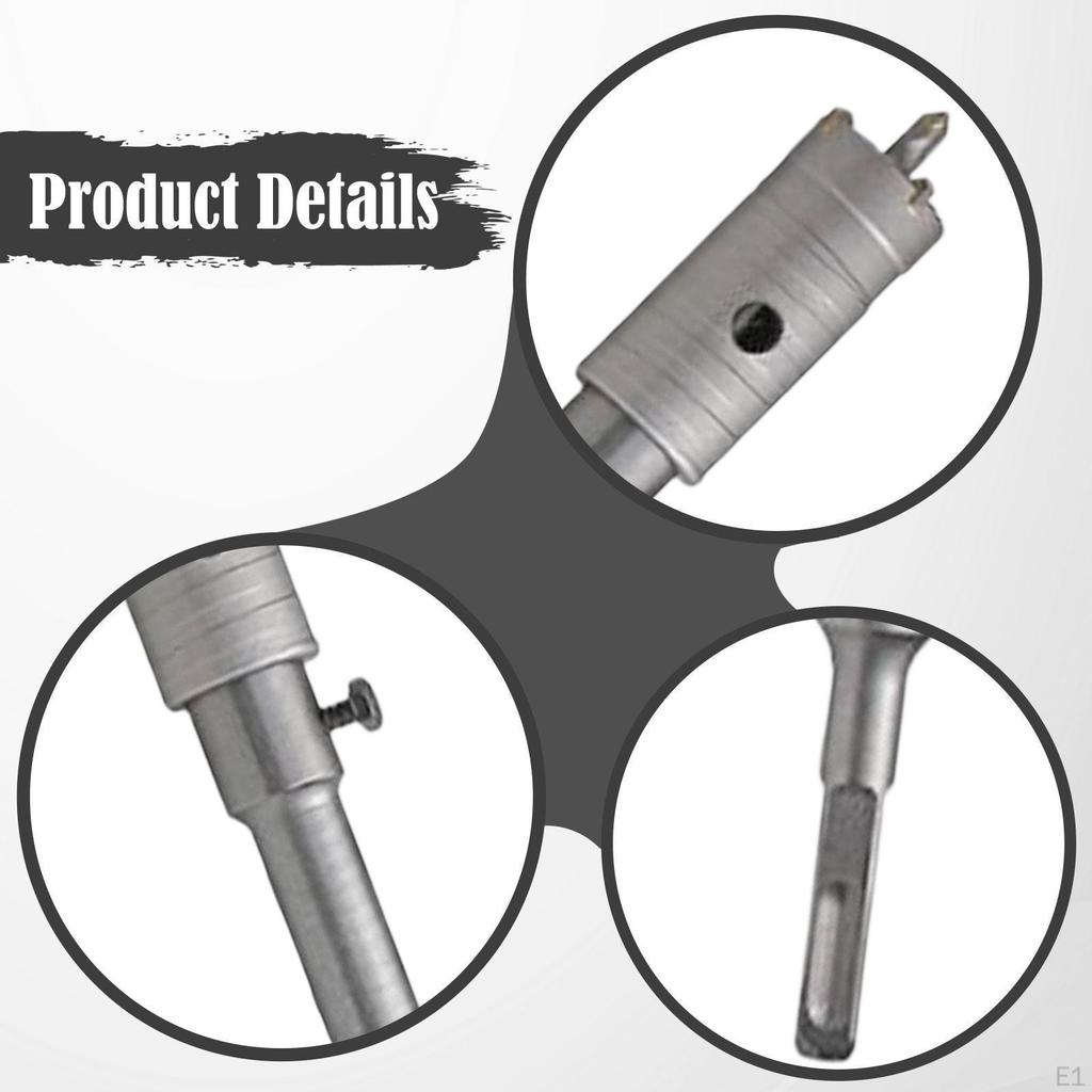Concrete Hole Opener Efficient Chip Removal Professional, Wall Drill Tool for Masonry Stone