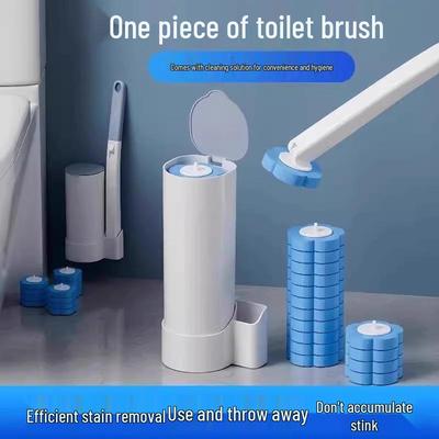 Spazzolone WC Monouso per la Casa con Testa Sostituibile - Pulizia Senza Zone Morte, Rimozione Efficace delle Macchie Strumento per il Bagno