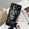 Black Soft Phone Cover Case for iPhone XR 7 8 17Air 15 16 14 Plus XS Max 13 12 11 17 Pro Max Animal Lion Pattern