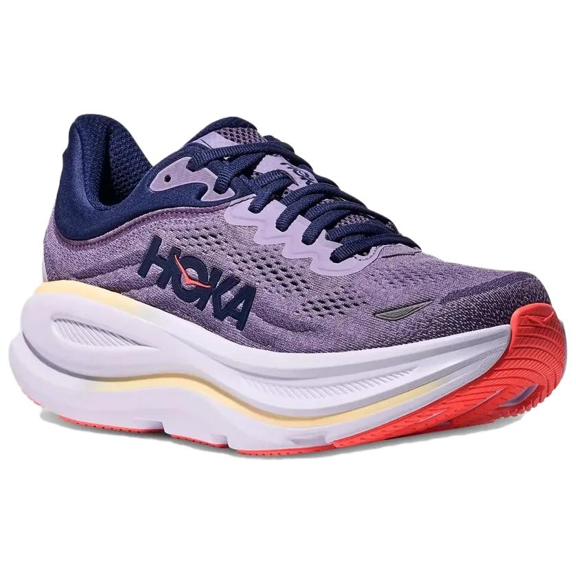 Hoka One One Bondi 9 Comfortable Running Shoes Women Sneakers Purple 1162012-BJM
