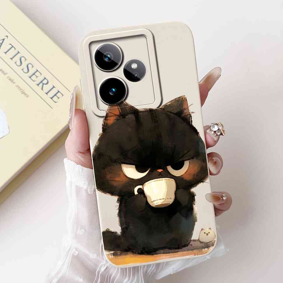 For Realme GT 7 5G 6.78" Case RMX5061 Cartoon Panda New Flower Collection Soft Silicon Cover For Oppo Realme GT7 5G Phone Shell