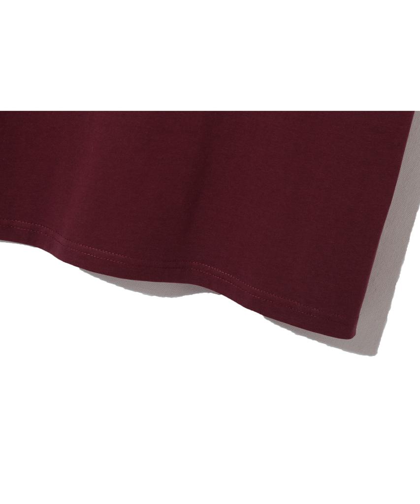 BASEMOMENT Layered Essential T-Shirt Wine