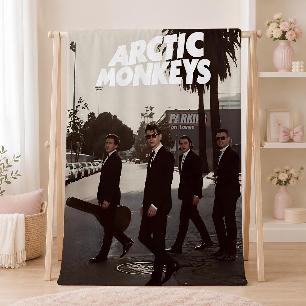 Rock Band A-Arctic MonkeysS Throw Summer Flannel Throw Blanket Soft Antistatic Washable KidFriendly Couch Bed