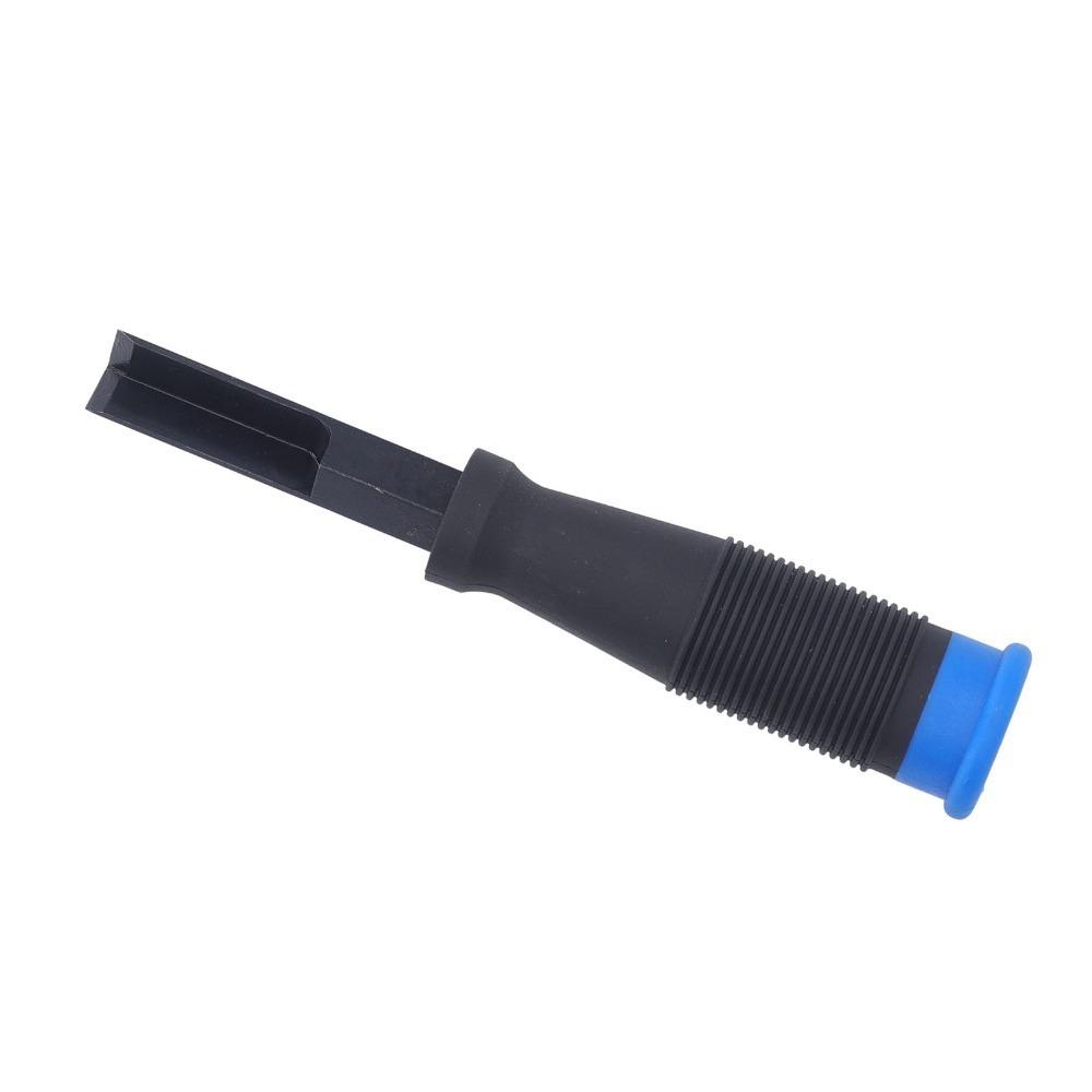 

90° Precision Cut Corner Chisel Chrome Steel 12mm Right Angle Chisel TPR Handle Blue Square Mortise Chisel 01