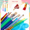 34Pcs Kids Painting Brushes Set Spill-Proof Paint Cups With Lid Paint Brushes Palette Tray Brush Ideal For Watercolour School Pr