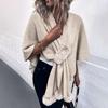 Fuzzy Ball Poncho Sweater Women's Autumn Winter New European and American Cross-Border Ladies Knit Open Shawl
