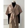 Women S Warm Knit Triangle Scarf With Pom Pom Korean Style Versatile Fashion Scarf