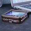 For Samsung Galaxy Z Flip7 FE 5G/Z Flip6 5G Magnetic Case Hinge Protection Carbon Fiber Texture Leather+PC Phone Cover