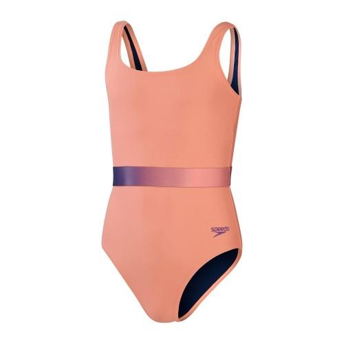 Speedo Girls Belted One Piece Swimsuit