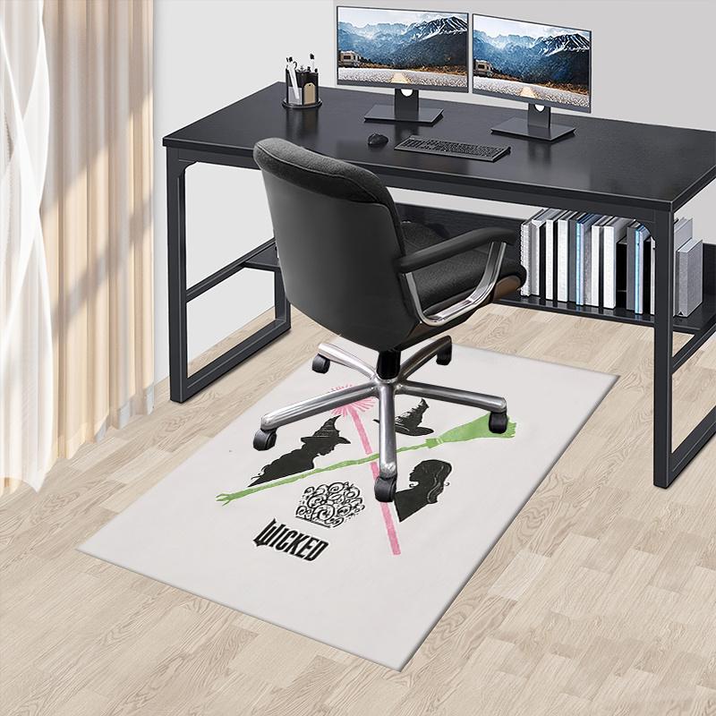 

Wicked Pattern Polyester Office Carpet Chair Mats, Home Decor Dormitory Floor Protector with Anti Sk 60cm by 90cm