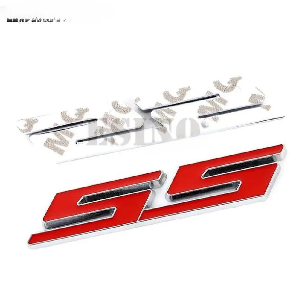 1Pc New SS Car Styling 3D Metal Chrome Zinc Alloy Emblem Car Body SS Front Grill Badge Sticker Decal for Camaro SS