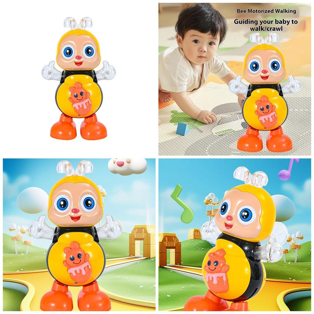 Interactive Dancing Bee Toy With Music Lights Educational Sensory Toy For Toddlers Preschool Learning