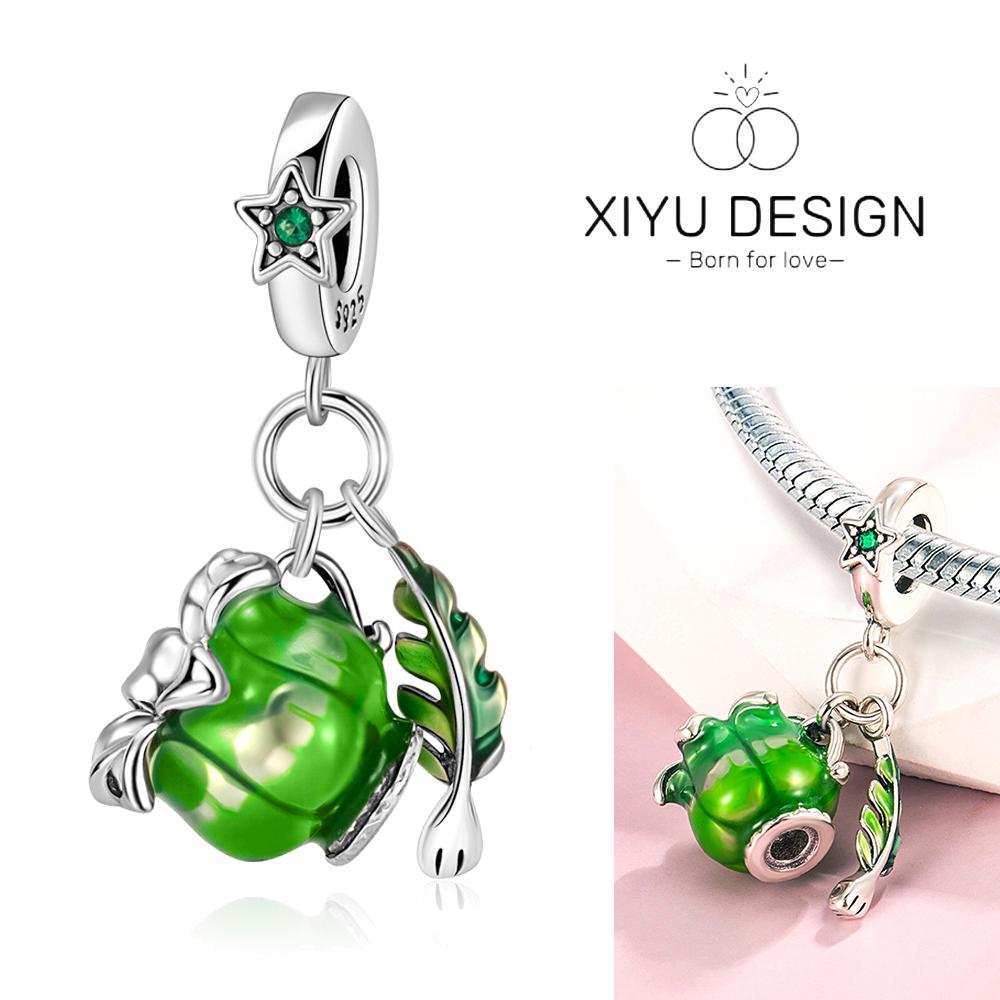 Cute Pet Series Capybara Couples Charms Eat Fruit Beads Fit Diy Copper Bracelet Necklace Women Anniversary Jewelry Gift