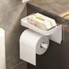 Plastic Toilet Paper Holder Bathroom Wall Mount WC Paper Phone Holder Shelf Punch-free Towel Roll Storage Shelf Accessories