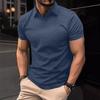 Men's Summer Sports Fitness Casual V-neck Elastic Texture Short-sleeved T-shirt
