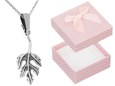 Short Silver Oxidized Women's Necklace With Leaf Leaflet Leaf Choker 40