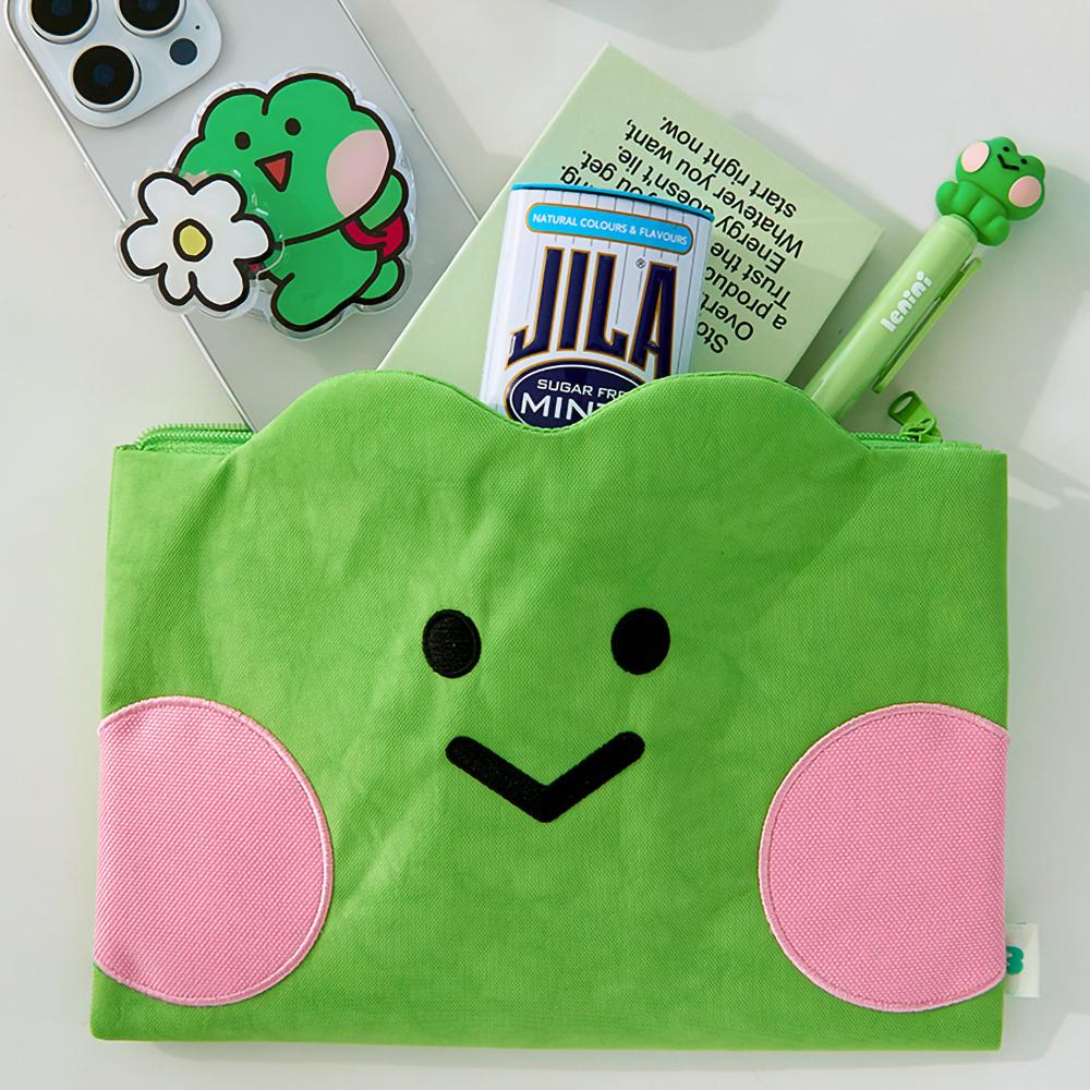 LINE FRIENDS LENNINI Stay With MININI Large Flat Pouch