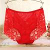 Ladies Sexy Mesh Panties High-waist Seamless Lace Underwear Briefs Transparent Silk Women Cotton Health Knickers Lingerie