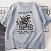 Get in Loser T Shirt Funny Raccoon Graphic T Shirts Cotton Short Sleeve Printed Casual Loose Oversize Cotton Clothing Tops