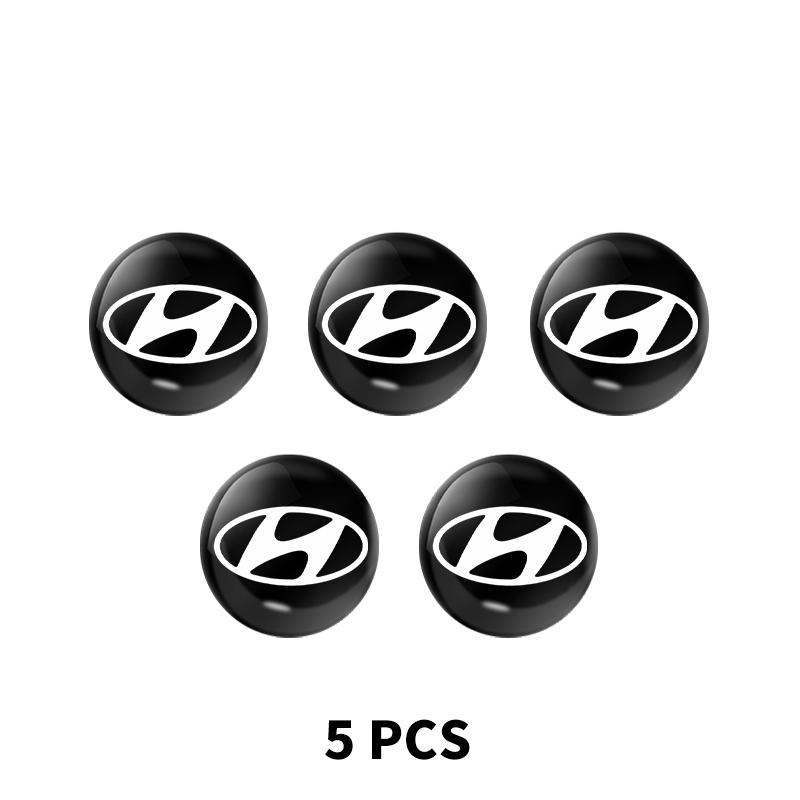 2/5/10pcs Car Door Lock Keyhole Protection Stickers Emblem For Hyundai Tucson IX35 I30 I20 Kona Coupe Veloster I40 Getz MM12