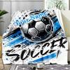 1PC Custom Name "Your Name Soccer Artwork" Outdooor Flannel Blankets Throw Blanket All-Season Throw Gift Bedspread for Couch, Bed, Camping Holiday Bir