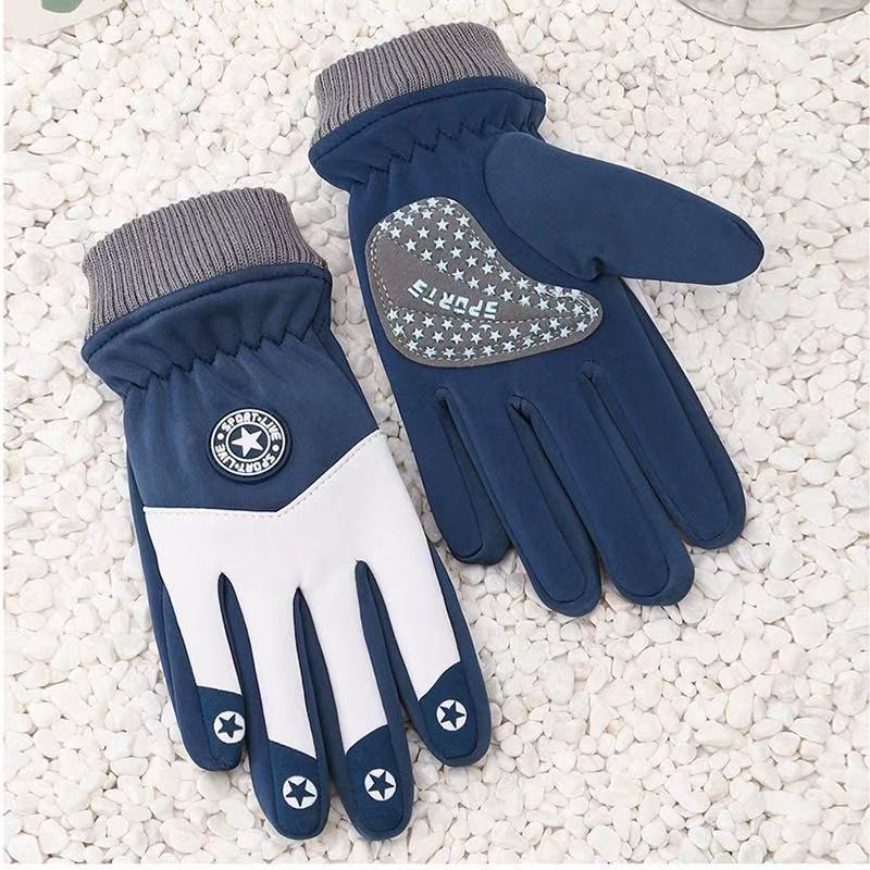 Strictly Selected Children's Thermal Gloves, Men's and Women's Middle-aged and Older Children's Outdoor Ski Gloves, Cold-proof, Piled and Thickened 