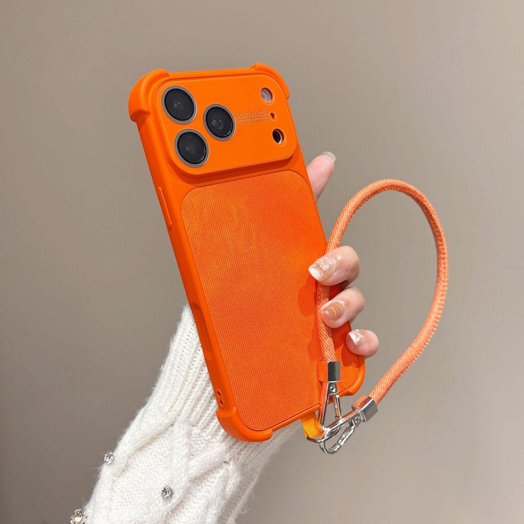 Anti-Drop Denim Phone Case with Lanyard for iPhone 14/15/16 Pro Max/17