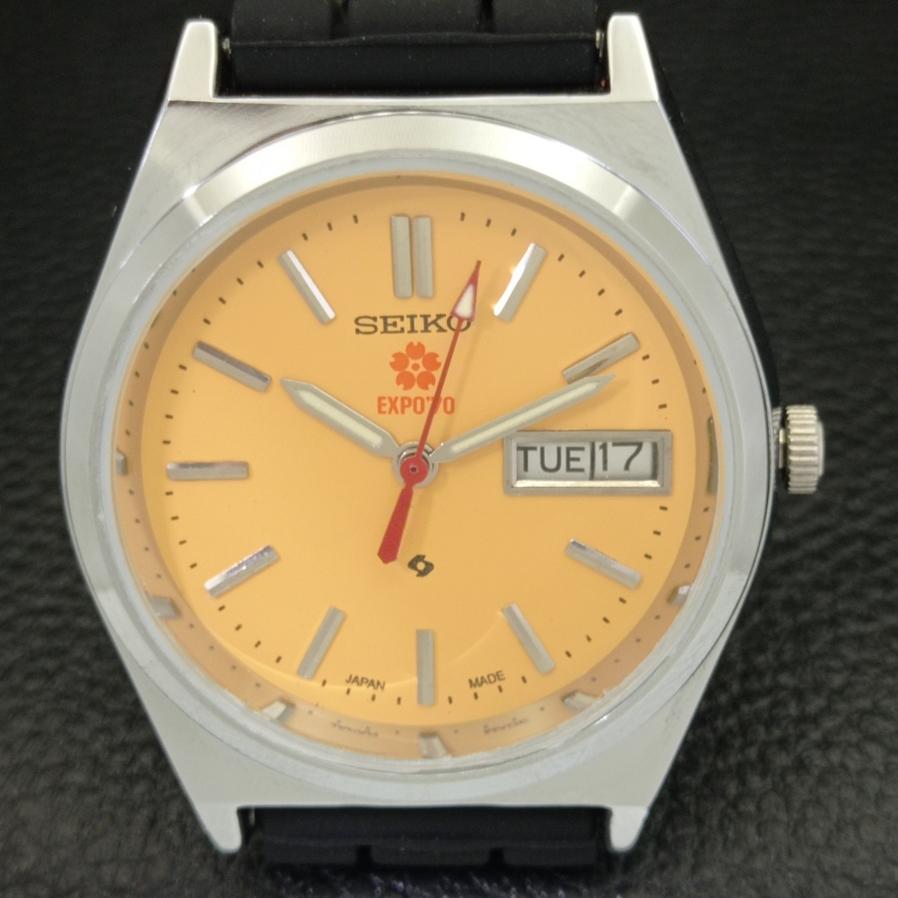 REFURBISHED JAPAN 6309A SEIKO EXPO 70 AUTOMATIC MENS CREAM DIAL WATCH A427223-2 QRL-a427223