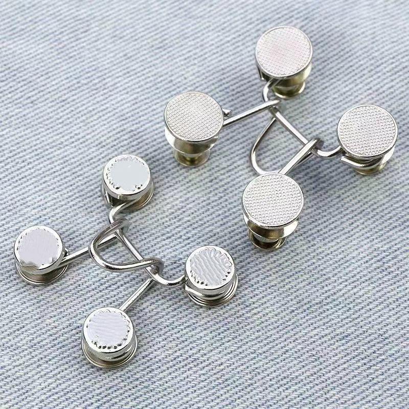 2/4/8 Sets Pant Waist Tightener Button Pins Jeans Button Tightener To Make Smaller Waist Tightener