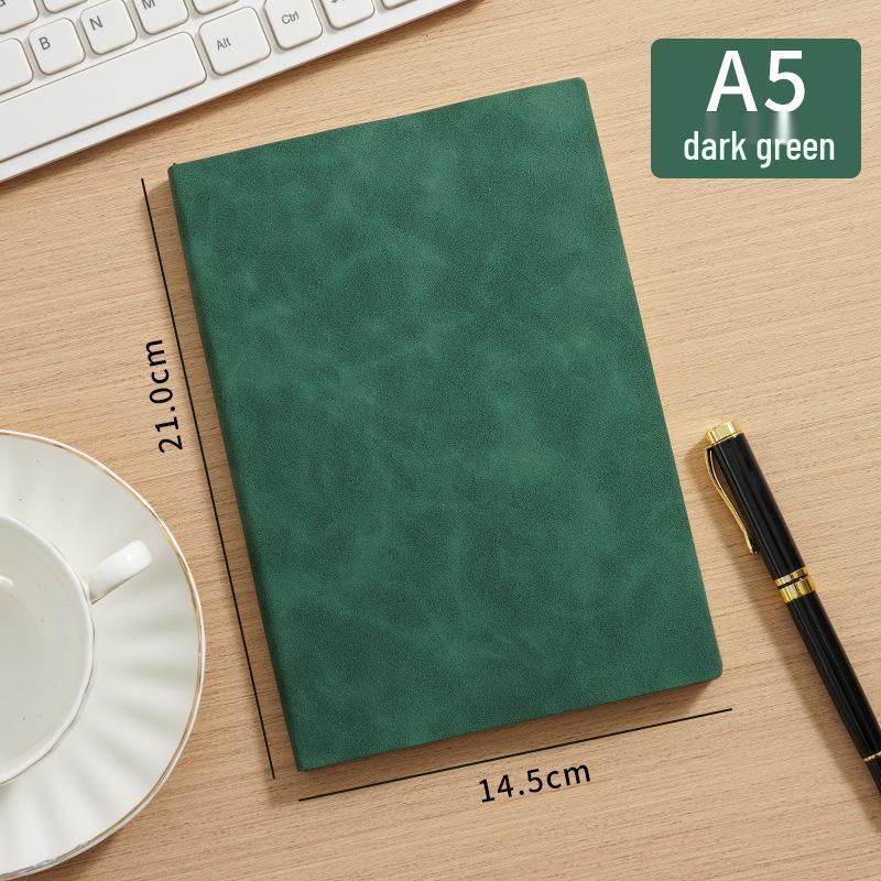 Custom Logo A5 Leather Notebook with Buckle - Thick, Soft, Business Stationery in a Gift Box Souvenir