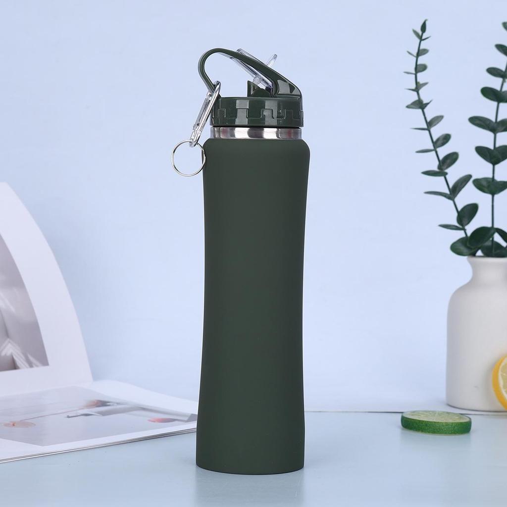 304 Edelstahl Schlanke Taille Reise-Thermosbecher - Großes Fassungsvermögen, doppelwandiges Strohhalm-Design