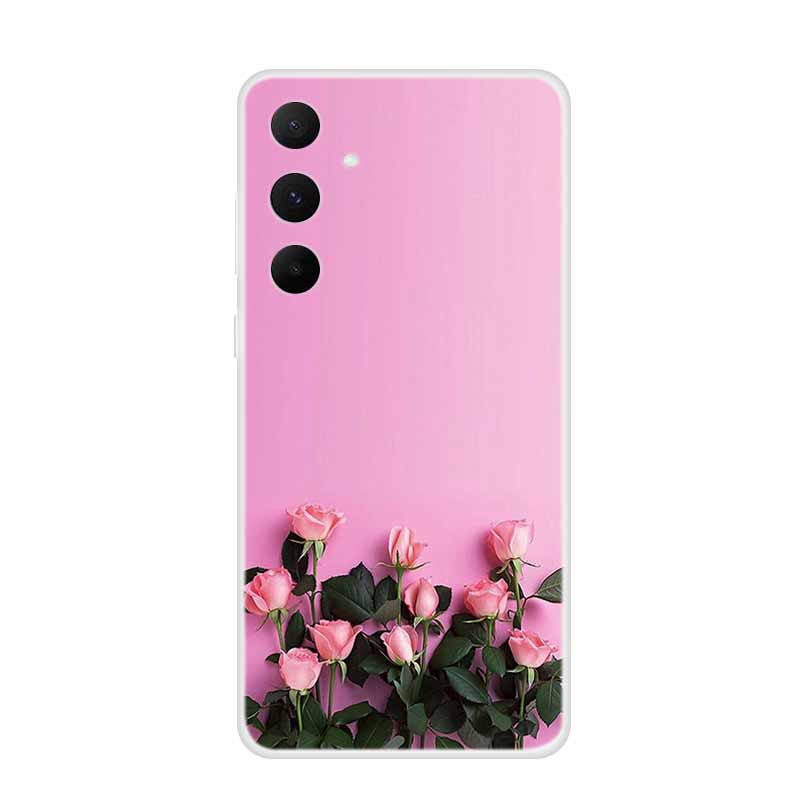 Colour Floral Phone Case for Samsung A05 A15 Clear Soft Case Silicone TPU Cover for Samsung Galaxy A25 A35 A55 Protective Funda