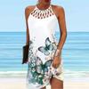 Summer Fashion Sexy Sleeveless Dress Soft Casual 3D Flutter Butterfly Print Dress Sleeveless Sling Dress Summer Suspender Dress