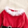 European & American Christmas Princess Dress - Santa Costume Gown Set for Girls with Waistband & Headpiece.