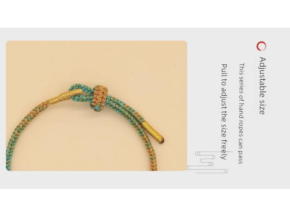 Qianli Jiangshan Handwoven Bracelet: Colorful, National Style, Large-Hole Beads
