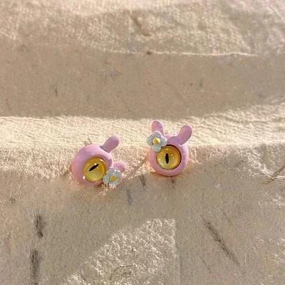 French vintage earring Breeze Blue with Enamel Oil Dropping Spiral Pattern Earrings for Women Party Birthday Custom Zircon Gift