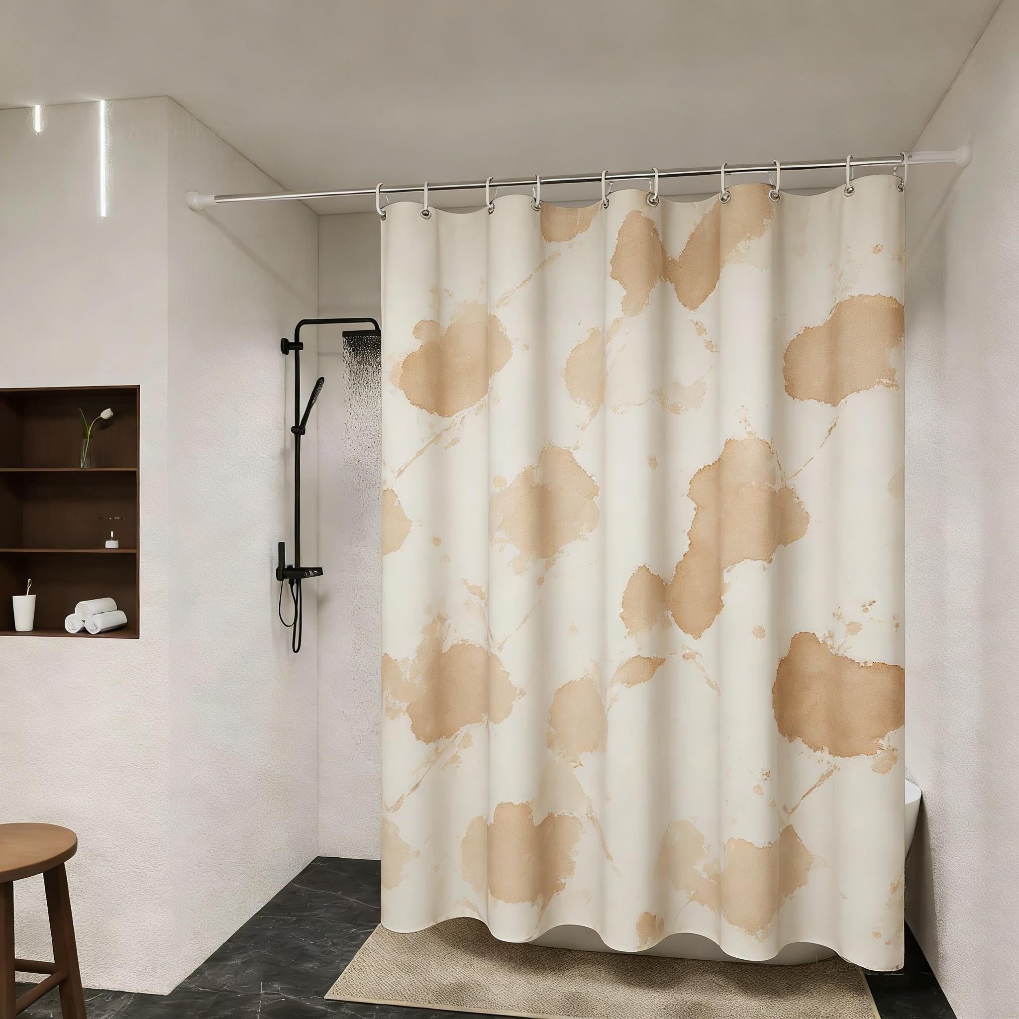 

Modern Black Abstract Interwoven Line Art Waterproof Shower Curtain W60H190(CM)-1 Pcs