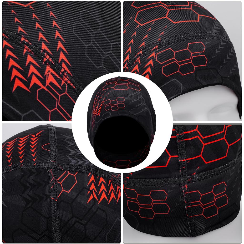 [BOBILIFE] Winter Warm Skull Cap - Windproof and Warm, Suitable for Outdoor Activities and Wearing Under a Helmet (Red)