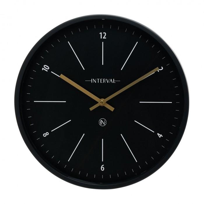 Interval Metal Wall Clock 32cm - Black