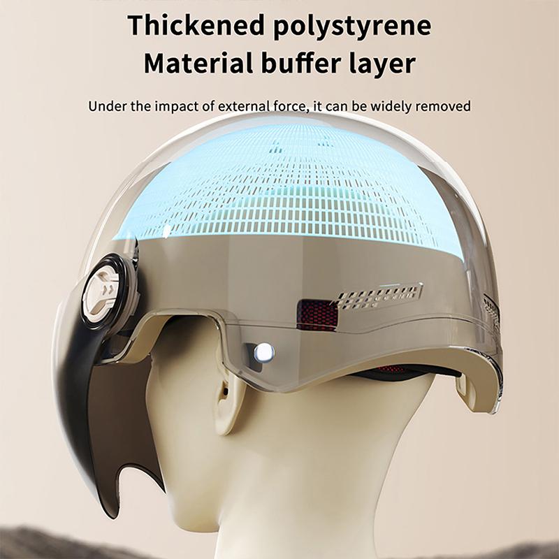 1 Piece Battery Motorcycle Summer Universal Four-Season Sun Protection Safety Helmet Half Helmet Electric Car Women'S Helmet