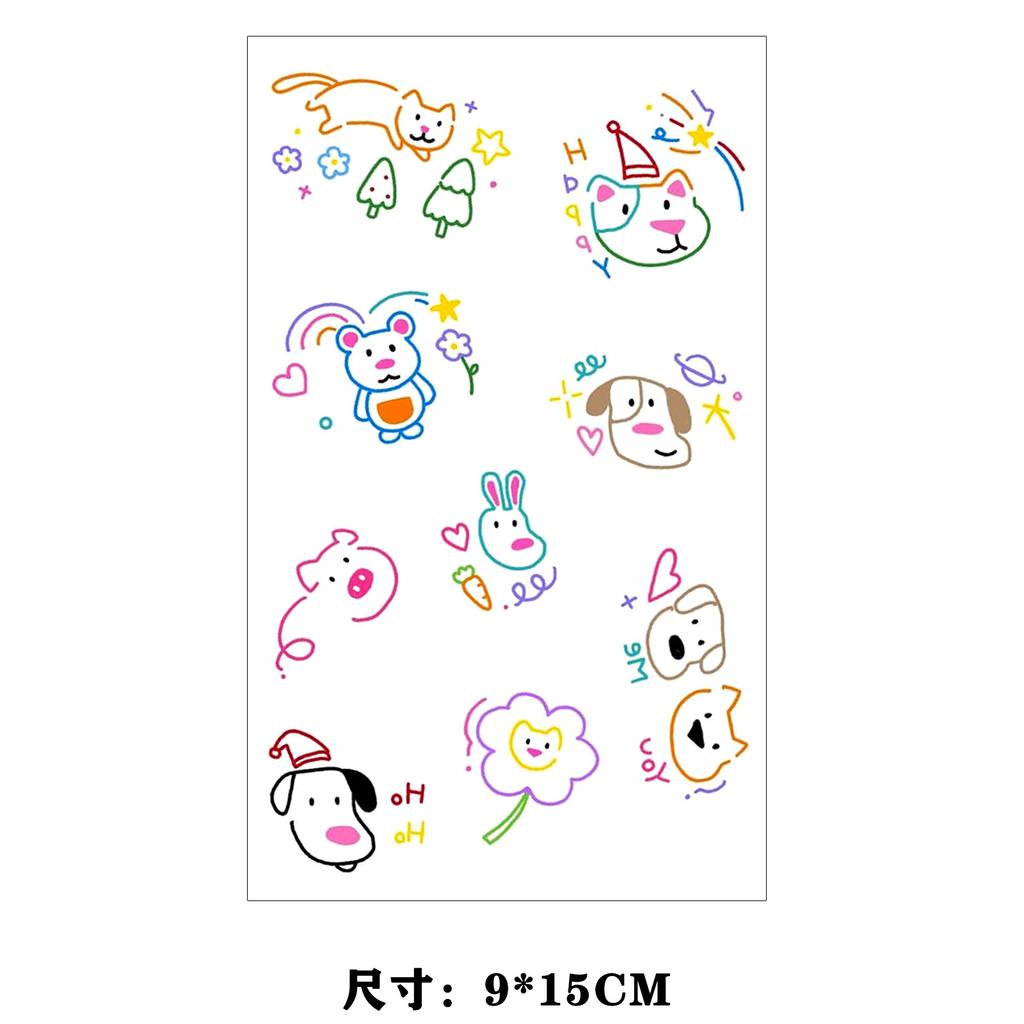 Dopamine Color Butterfly Animal Love Star Fireworks Small Picture Finger Tattoo Sticker