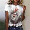Women Cute Animal Pattern Short Sleeves Summer Casual Fashion Street O-Neck Tees Oversize T-Shirts