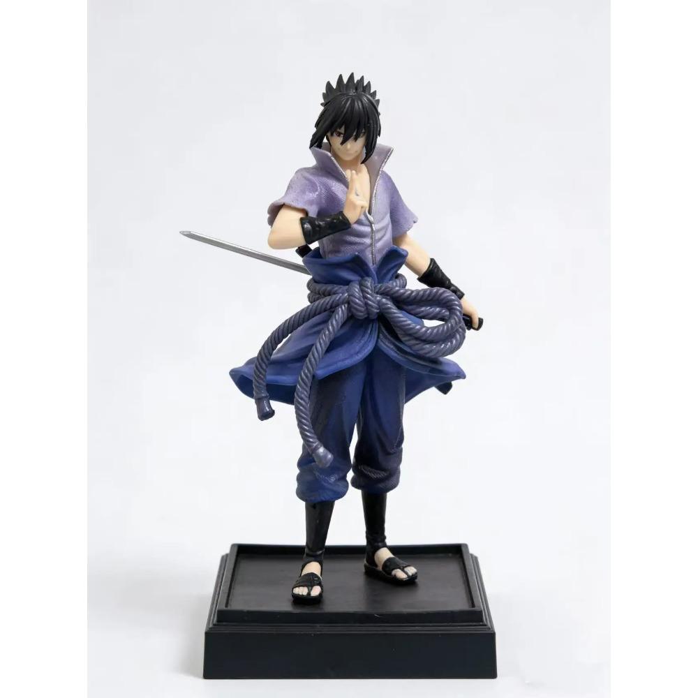 

28cm Latest NARUTO Anime Figure Uchiha Sasuke Perimeter PVC Model Scene Statue Desktop Decoration Ornaments Xmas Gifts Playthings белый