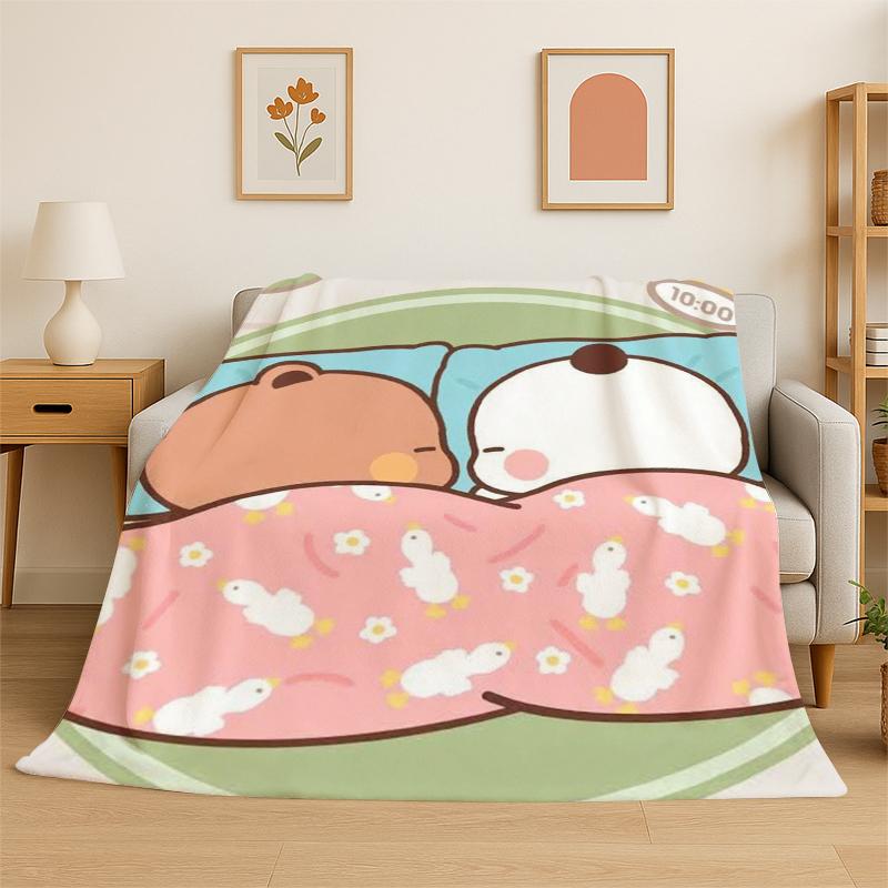 Morbida Coperta Plaid in Flanella, Disegno Carino Bubu Dudu Orso Amore, Coperta Accogliente per Letto, Divanetto, Divano, Camera da Letto, Soggiorno, Viaggio, Campeggio
