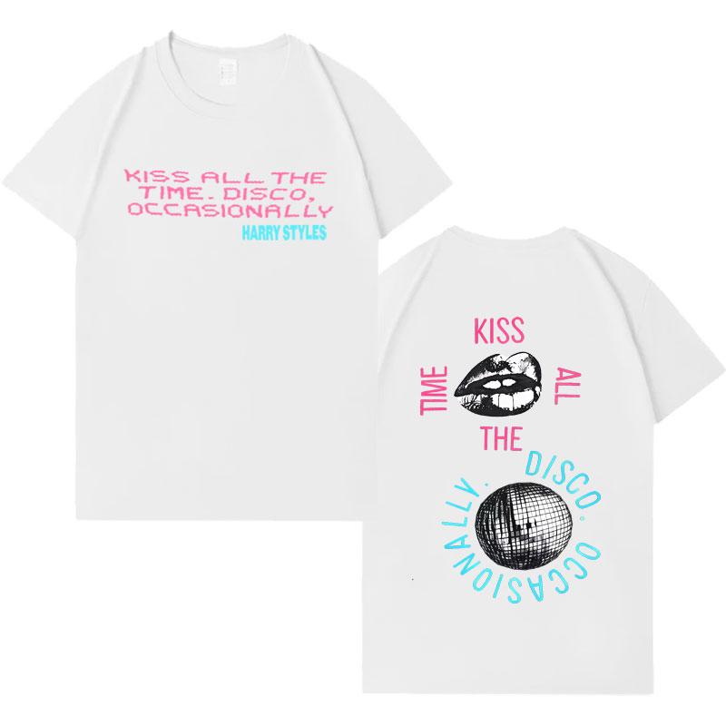 Sänger Harry Styles Küsst Immer Disco Gelegentlich T-Shirt 2026 Trendige Mrerch T-Shirts Herren Damen Harajuku Oversized Lässige Oberteile