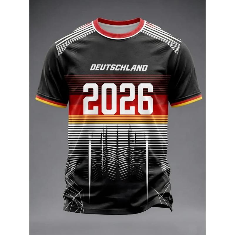 2026 New Australian Themed Football Jersey All-over Green Kangaroo Badge Crew Neck T-Shirt Casual Training Sports Top Unisex